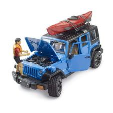 Bruder Jeep Wrangler Rubicon Unlimited autó kajakkal és figurával, BR02529 autópálya és játékautó