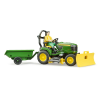 Bruder John Deere Fűnyírós traktor - Zöld/sárga (62104)
