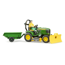 Bruder John Deere Fűnyírós traktor - Zöld/sárga (62104) autópálya és játékautó
