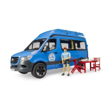 Bruder MB Sprinter Camper mit Fahrer (blau) autópálya és játékautó