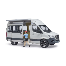 Bruder Mercedes Benz Sprinter lakóautó sofőrrel - Fehér autópálya és játékautó