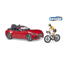 Bruder Roadster biciklivel és kerékpárossal (03485) autópálya és játékautó