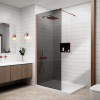  Brugge Walk-in .||. Rose Gold zuhanyfal, füstüveggel 120, 200cm, 6mm, NANO