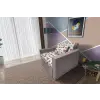  Brumi kinyitható gyerek fotelágy szamárszürke színű szövet és Teddy macis minta mágikus 80×190 cm fekvőfelülettel