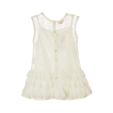 Brums fehér, csipkés, ujjatlan lány ruha – 104 lányka ruha