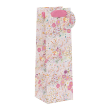 BSB Glick italtasak (11x34x10 cm) halvány rózsaszín virágos (5) ajándéktasak
