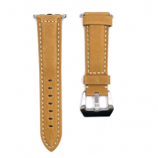 BSTRAP Apple Watch 42/44mm Leather Lux szíj, silver/brown okosóra kellék