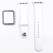 BSTRAP Apple Watch 42mm Silicone szíj tokkal, white okosóra kellék