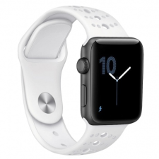 BSTRAP Apple Watch Silicone Sport 38/40mm szíj, White mobiltelefon kellék