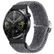 BSTRAP Braid Nylon szíj Huawei Watch 3 / 3 Pro, gray black okosóra kellék