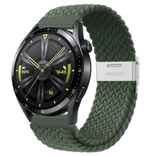 BSTRAP Elastic Nylon 2 szíj Samsung Galaxy Watch 3 45mm, olive green okosóra kellék