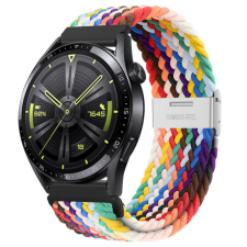 BSTRAP Elastic Nylon 2 szíj Samsung Galaxy Watch 42mm, rainbow okosóra kellék