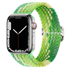 BSTRAP Elastic Nylon szíj Apple Watch 42/44/45mm, lime okosóra kellék