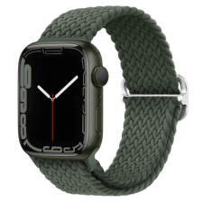 BSTRAP Elastic Nylon szíj Apple Watch 42/44/45mm, olive green okosóra kellék