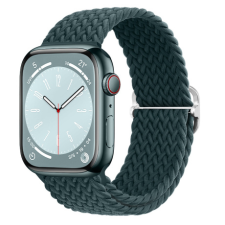 BSTRAP Elastic Nylon szíj Apple Watch 42/44/45mm, rainforest green okosóra kellék