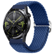 BSTRAP Elastic Nylon szíj Huawei Watch GT3 46mm, cold blue okosóra kellék