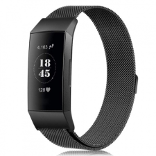 BSTRAP Fitbit Charge 3 Milanese (Large) szíj, Black óraszíj