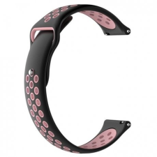 BSTRAP Huawei Watch GT2 42mm Silicone Sport szíj, Black/Pink okosóra kellék