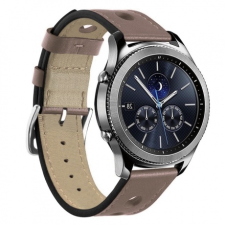 BSTRAP Huawei Watch GT 42mm Leather Italy szíj, Khaki Brown okosóra kellék