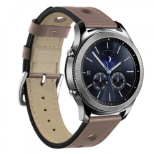 BSTRAP Huawei Watch GT/GT2 46mm Leather Italy szíj, Khaki Brown okosóra kellék