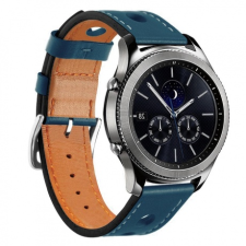 BSTRAP Samsung Galaxy Watch 3 45mm Leather Italy szíj, Blue okosóra kellék