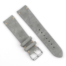 BSTRAP Suede Leather szíj Samsung Galaxy Watch 3 45mm, gray okosóra kellék