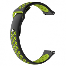 BSTRAP Xiaomi Amazfit GTS Silicone Sport szíj, Black/Green okosóra kellék