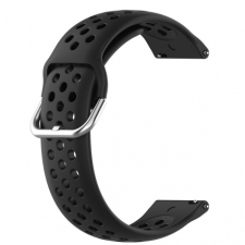 BSTRAP Xiaomi Amazfit Stratos 2/2S/3 Silicone Dots szíj, black okosóra kellék