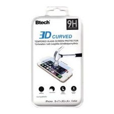BTECH törhetetlen iPhone 6/ 7/8 3D ívelt üvegfólia fehér mobiltelefon kellék