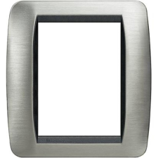  BTICINO Living L4826ACS takarókeret 3+3m csiszolt acél villanyszerelés