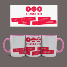 BTS World Tour Arirang bögre (Rózsaszín) bögrék, csészék