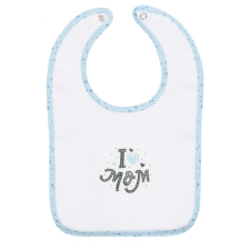 BUBABA Bubaba patentos előke - I love Mom kék előke