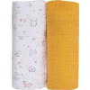  Bubaba muslin pelenka 2 db 70x70 cm - Yellow