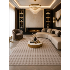 Budapest Carpet Den. Bubble Bézs 60 x 110cm modern 3D szőnyeg lakástextília