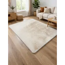Budapest Carpet Den. Furlux homok 160 x 230cm egyszínű extra puha shaggy szőnyeg lakástextília