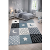 Budapest Carpet Den. Mile 5202-2 szürke 200 x 300cm négyzetháló gyerekszőnyeg