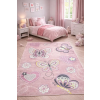 Budapest Carpet Den. Mile 5376-1 rózsaszín 80 x 150cm pillangós gyerekszőnyeg
