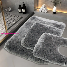 Budapest Carpet Den Scott Szürke - Fürdőszobai szőnyeg 3 részes lakástextília