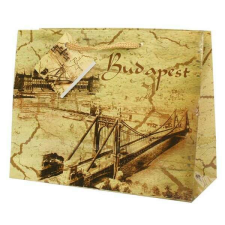  Budapest mintás dísztasak - 23x18 cm fekvő ajándéktasak