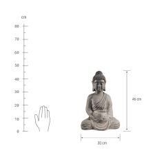Buddha BUDDHA szobor mécsestartóval, 46 cm kerti dekoráció