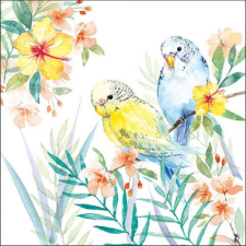 Budgies Couple papírszalvéta 33x33cm, 20db-os konyhai eszköz