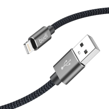 Budi 206T/2M USB-A apa - Lightning apa 2.0 Adat és töltő kábel - Fekete (2m) kábel és adapter