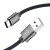 Budi 206T/2M USB-A apa - USB-C apa 2.0 Adat és töltő kábel - Fekete (2m) (206T/2M)