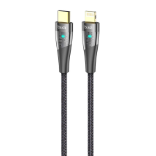 Budi 217TL USB-C apa - Lightning apa 2.0 Adat és töltőkábel - Fekete (1.5m) kábel és adapter