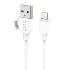 Budi 227L USB-A apa - Lightning apa 2.0 Adat és töltőkábel - Fehér (1m) kábel és adapter