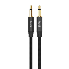 Budi AUX cable mini jack 3.5mm to mini jack 3.5mm Budi, 1m (black) kábel és adapter