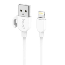 Budi USB-A - LIghnting kábel 1m 2.4A fehér (227L) kábel és adapter