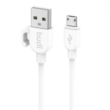 Budi USB-A - MicroUSB kábel 1m 2.4A fehér (227M) (227M) kábel és adapter