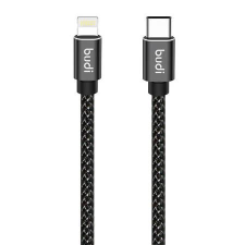 Budi USB-C - LIghnting kábel 2m fekete (206TL20) (206TL20) kábel és adapter