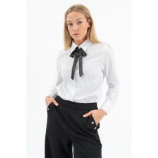 BUDMIL Blúz masni dísszel Női S fehér 20770076-001252-0299